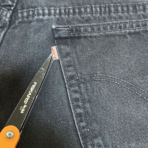 Vintage Levi’s 545 Orange Tab Distressed Black Wash - Size 44x30 - Picture 3 of 9